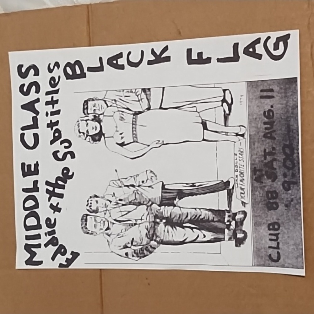 Rare Vintage Black Flag Punk Rock Concert Flyer #2;Pettibone